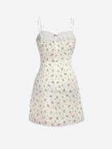 Clistos floral ruched mini dress with spaghetti straps - View 6 | Clistos