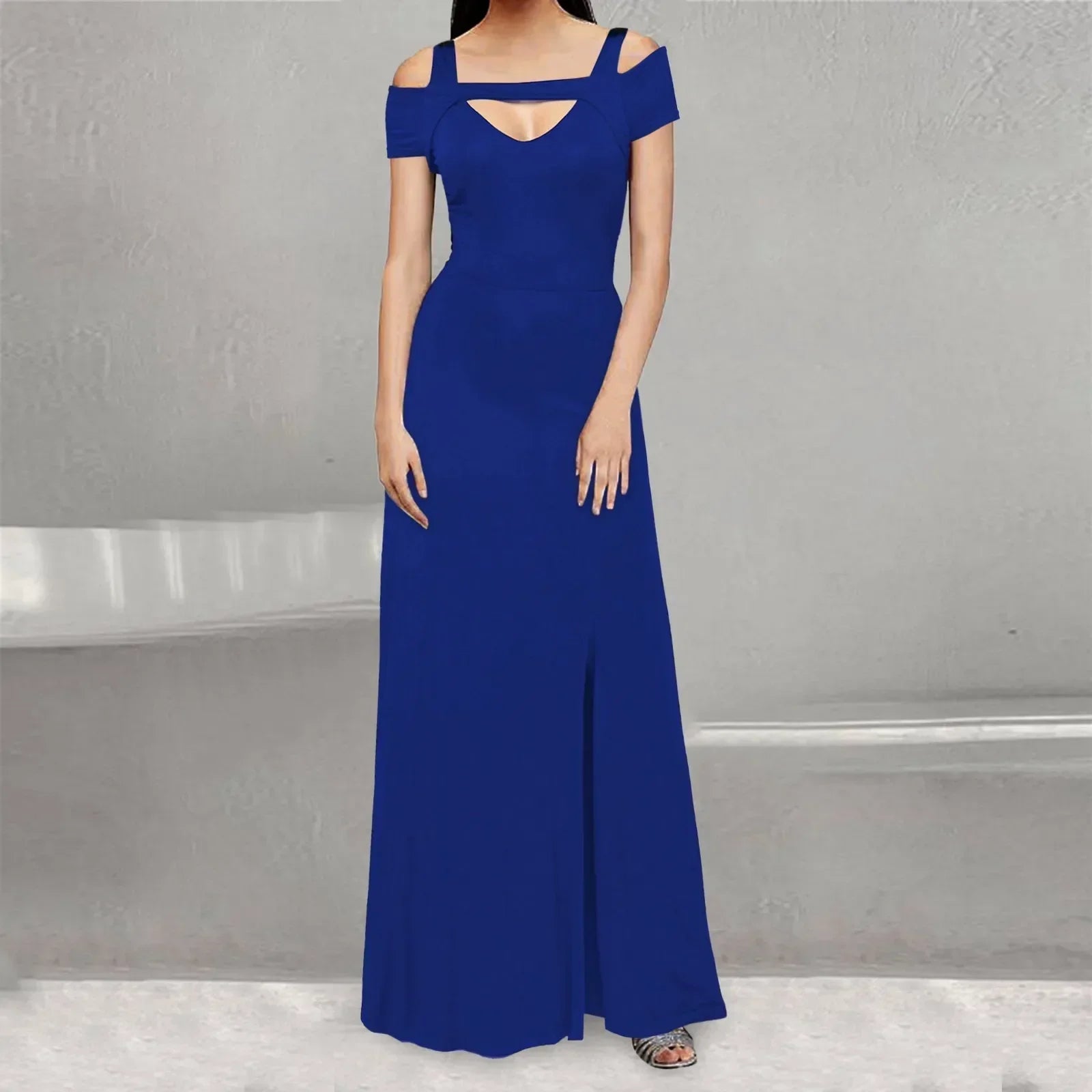 Clistos cold shoulder cut out V-neck short sleeve cocktail dress - View 6 | Clistos