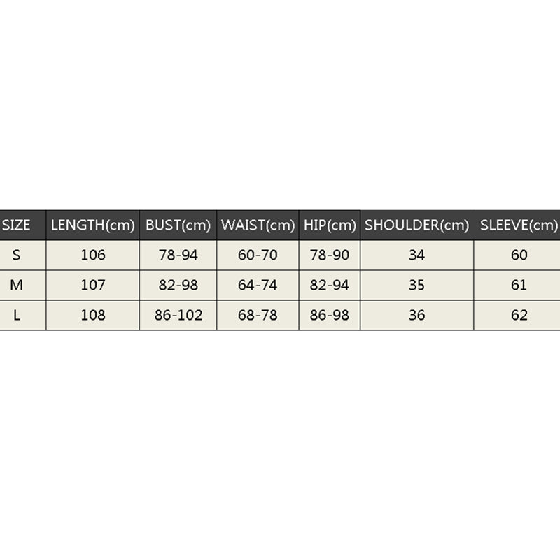 size chart for a midi dress