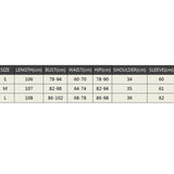 size chart for a midi dress