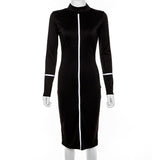 black midi dress on a mannequin