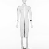 white midi dress on a mannequin