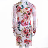 Clistos Leopard Floral Wrap Mini Dress - View 6 | Clistos
