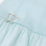 Light blue ruffled butterfly mini dress - View 6 | Clistos