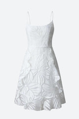 white floral mini dress front view
