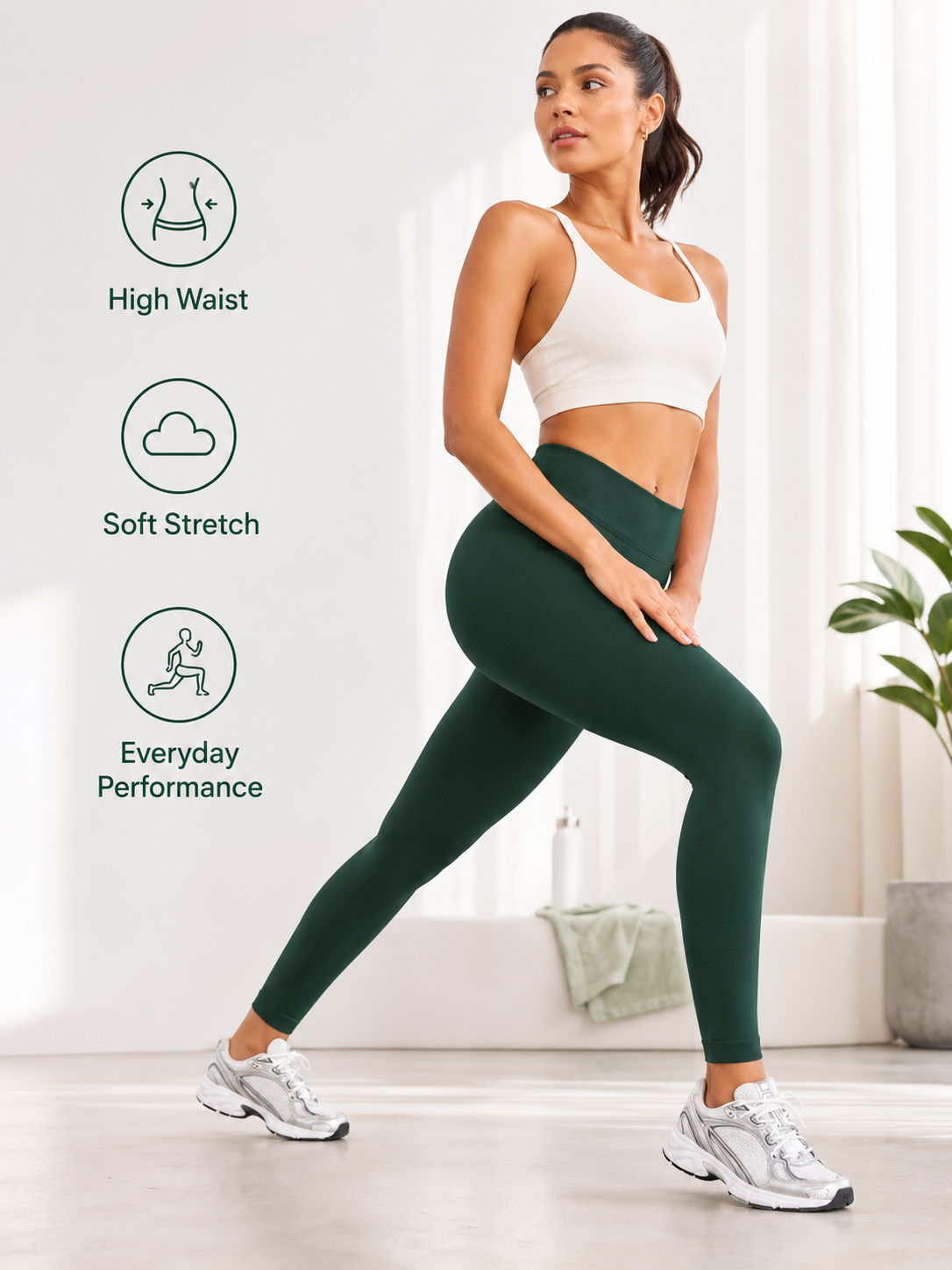 SculptFlex Essential High Waisted Yoga Leggings for Women