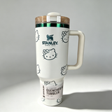 Stanley Hello Kitty 40 oz insulated tumbler with handle in pastel pink - View 3 | Clistos