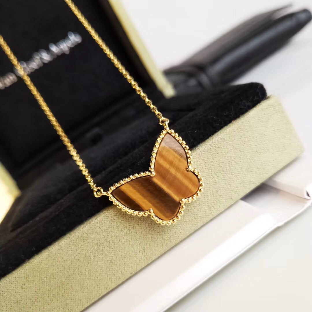 TIGER__ EYE BUTTERFLY NECKLACE