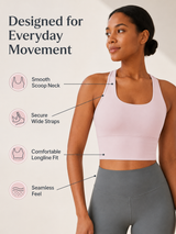 SculptFlex Seamless Longline Sports Bra for Women