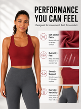 SculptFlex Seamless Longline Sports Bra for Women