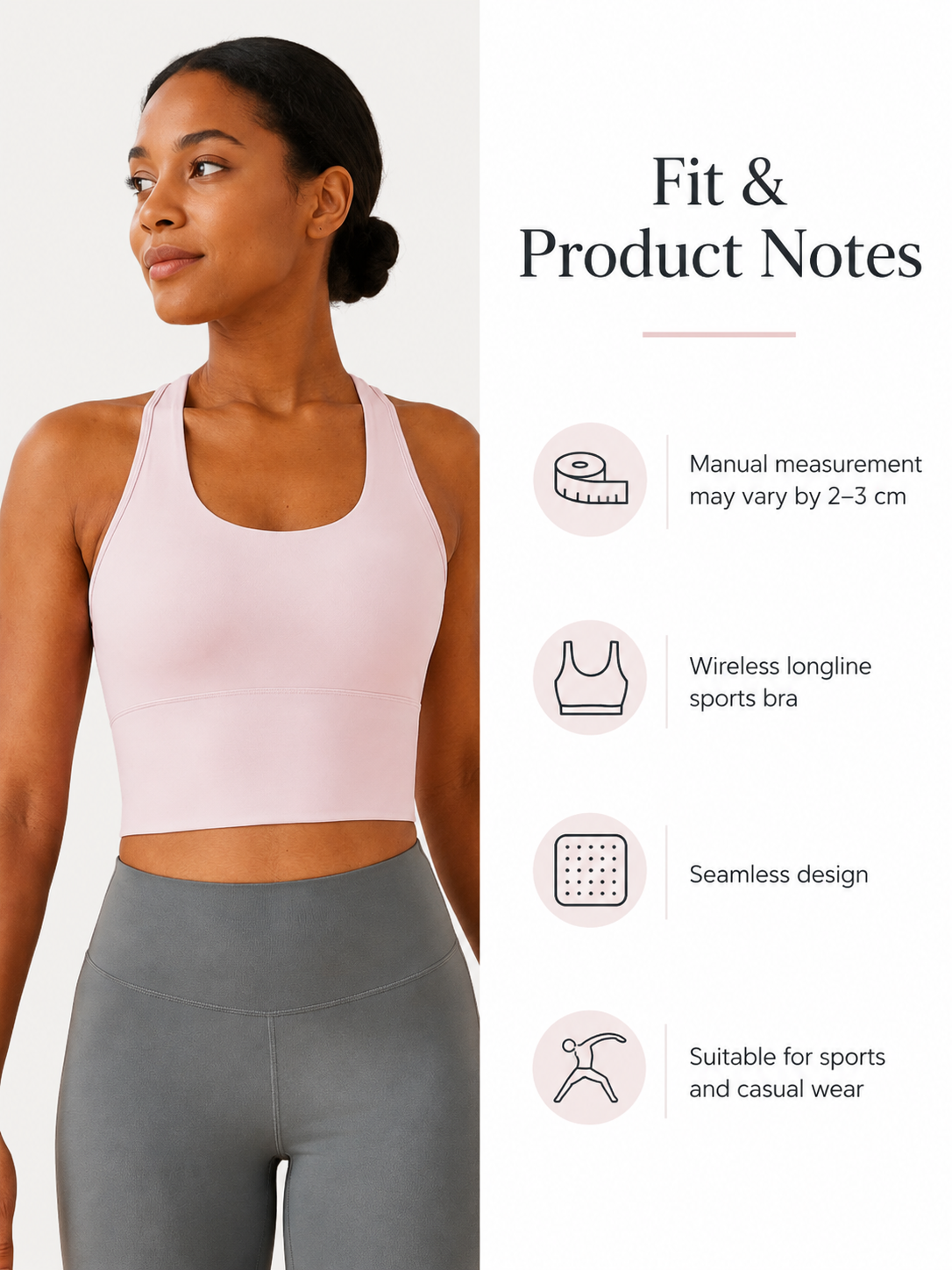 SculptFlex Seamless Longline Sports Bra for Women