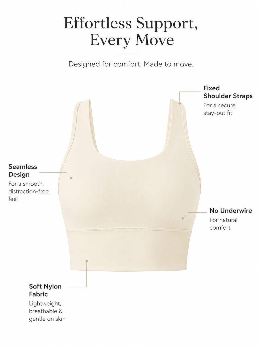 SculptFlex Seamless Wireless Sports Bra for Women