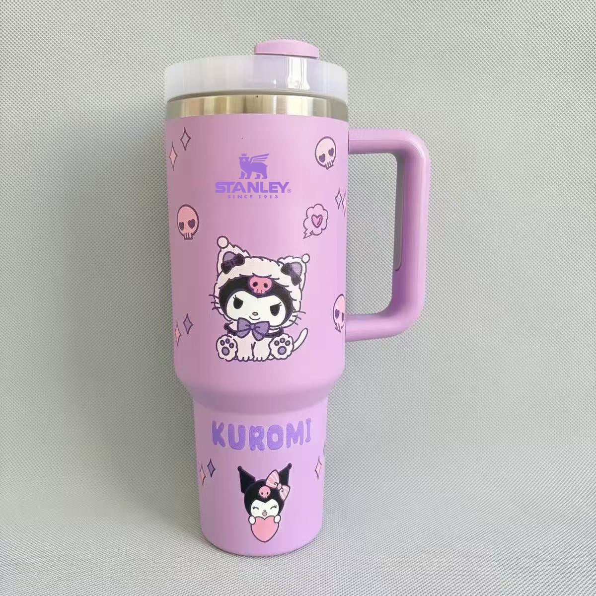 Stanley Kuromi 40 oz insulated tumbler with handle and straw - View 2 | Clistos