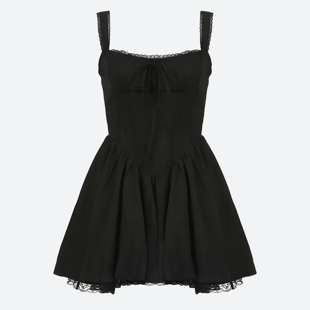 Lace Corset Mini Dress - View 6 | Clistos