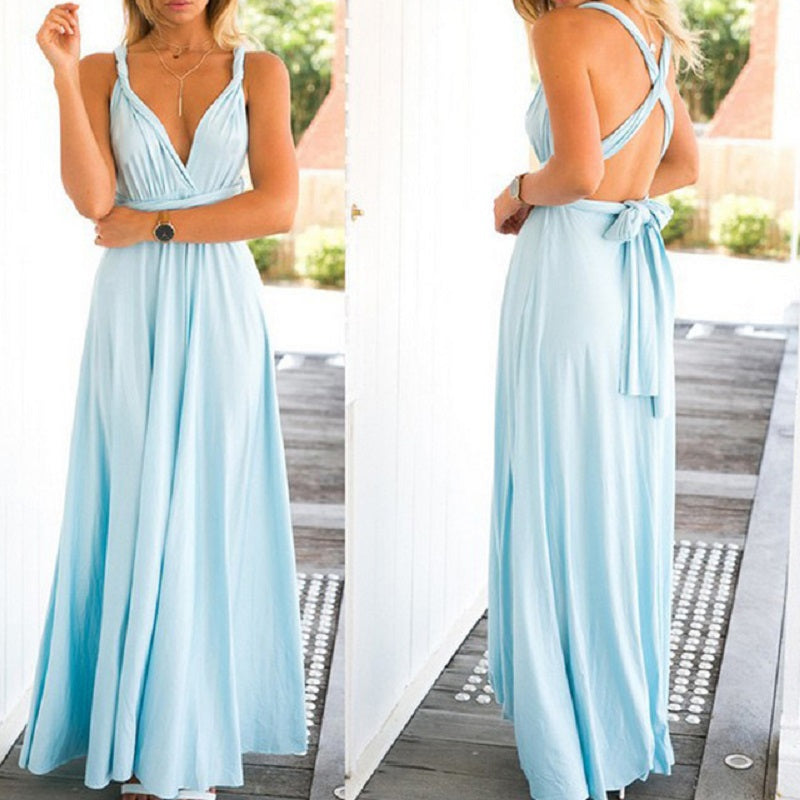 Clistos convertible satin maxi dress - View 9 | Clistos