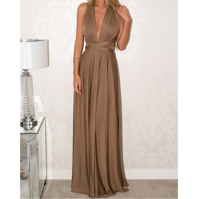 Clistos convertible satin maxi dress - View 7 | Clistos
