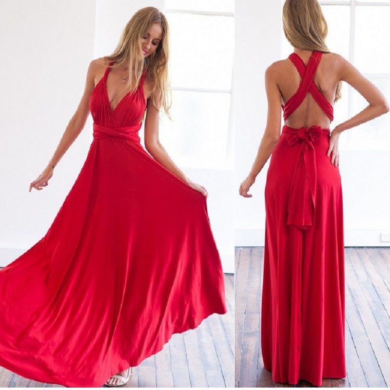 Clistos convertible satin maxi dress - View 8 | Clistos