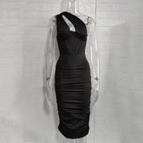 Clistos Cutout One Shoulder Bodycon Midi Dress - View 7 | Clistos