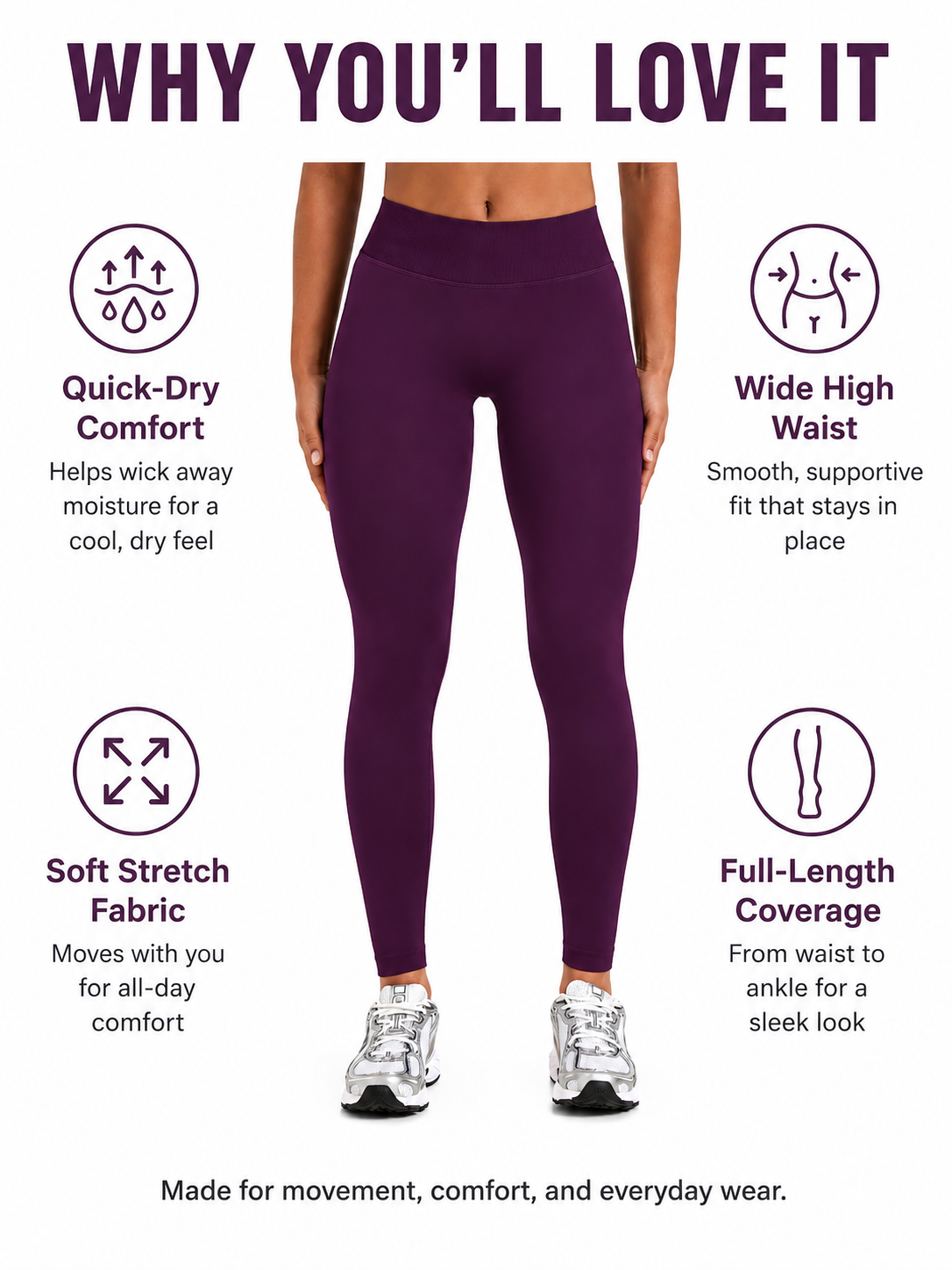 SculptFlex High Waist Yoga Leggings for Women