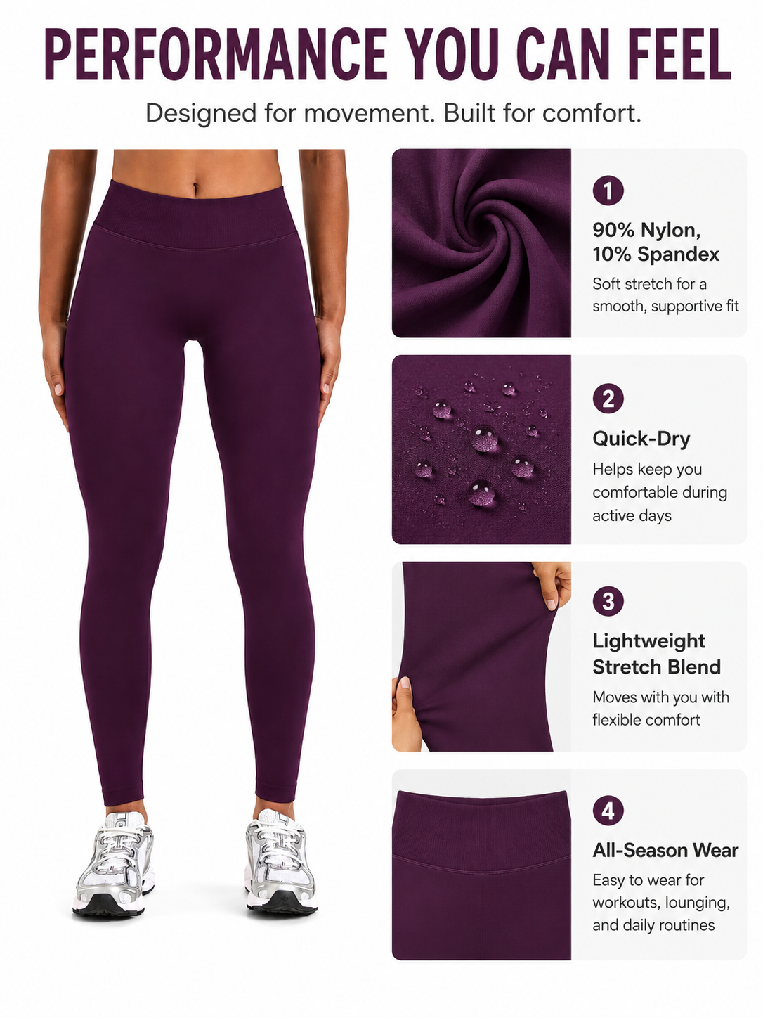SculptFlex High Waist Yoga Leggings for Women