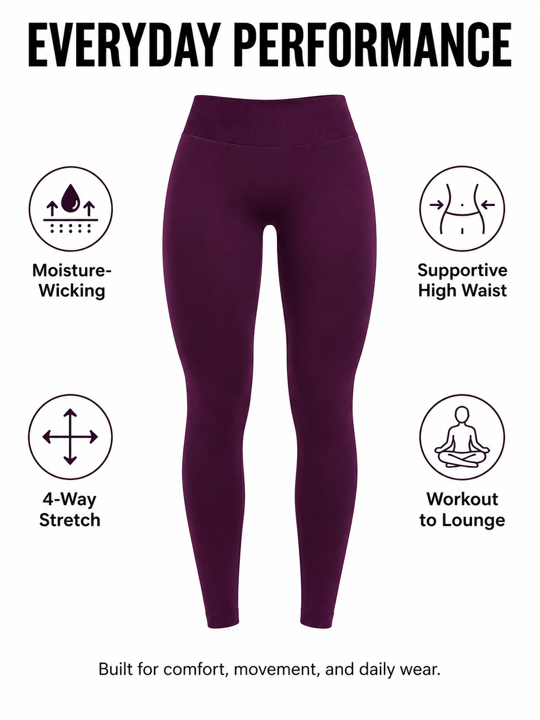 SculptFlex High Waist Yoga Leggings for Women