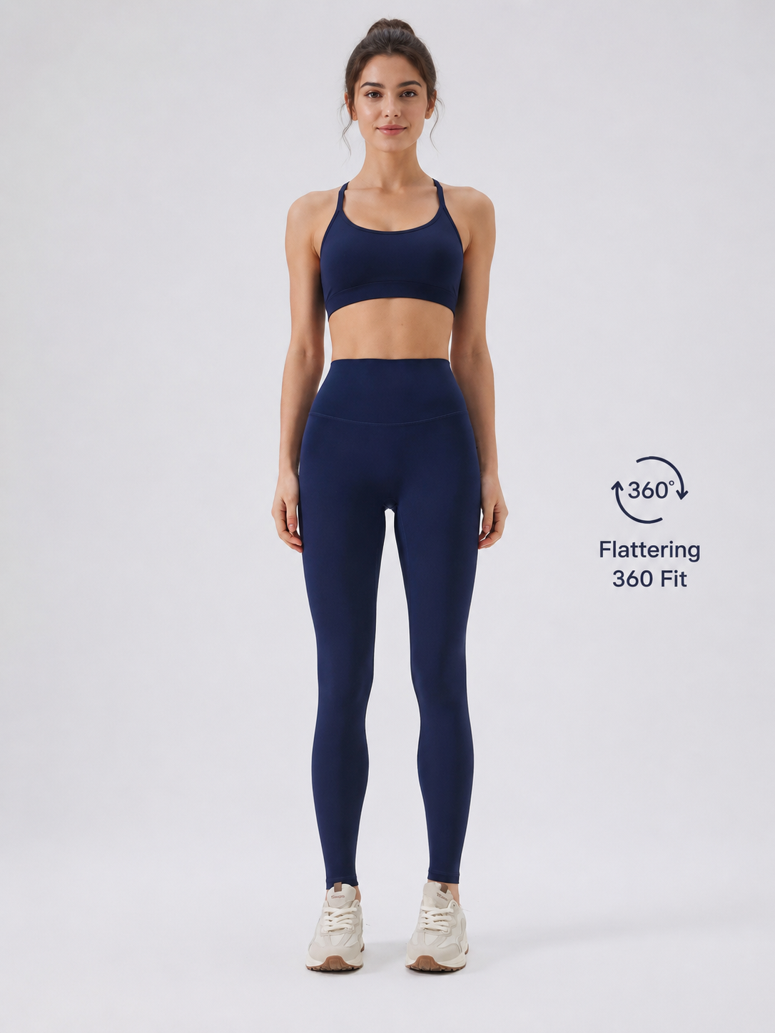 SculptFlex Brushed Navy Yoga Leggings for Women