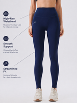 SculptFlex Brushed Navy Yoga Leggings for Women