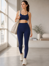 SculptFlex Brushed Navy Yoga Leggings for Women