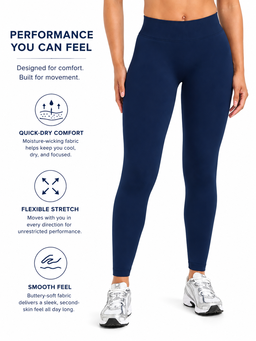 SculptFlex Core High Waisted Yoga Leggings for Women