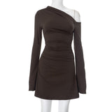 Clistos one shoulder ruched bodycon dress - View 6 | Clistos