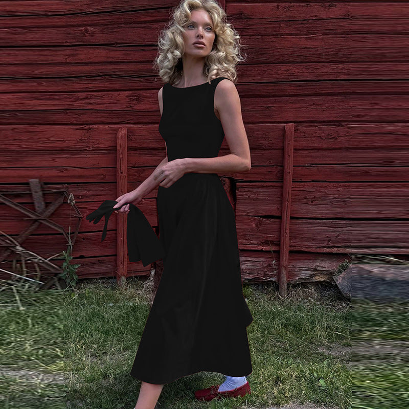 Clistos elegant backless midi dress - View 7 | Clistos