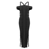 Clistos off shoulder ruched maxi dress - View 6 | Clistos