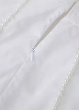 Rosalie Halter Neck Mini Dress with Pearl Details - View 8 | Clistos