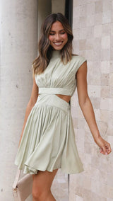 Clistos mock neck cut-out cocktail dress - View 10 | Clistos