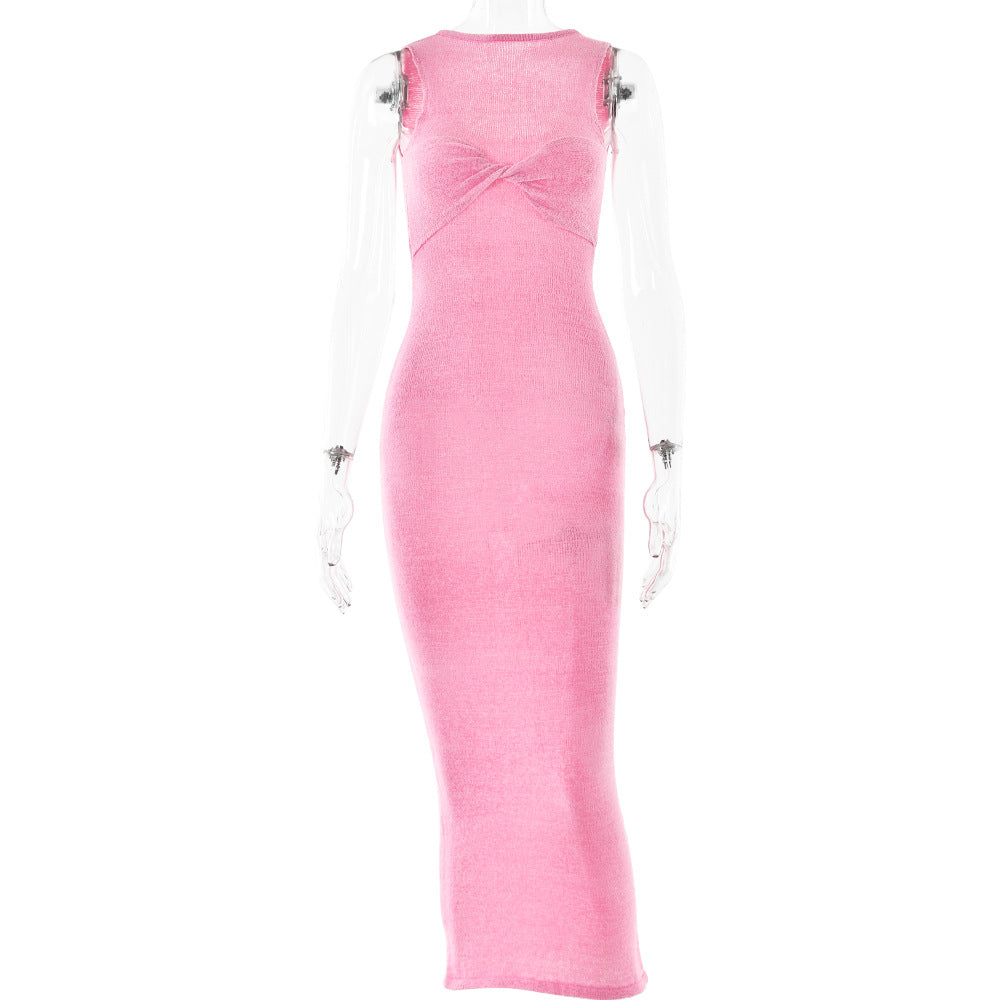 Clistos Twisted Bust Bodycon Maxi Dress - View 8 | Clistos