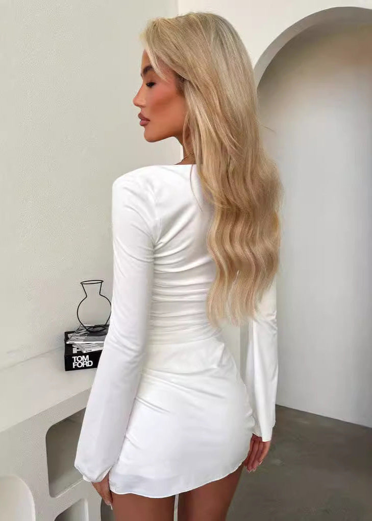 Clistos Celeste Ruched Sweetheart Mini Dress - View 6 | Clistos