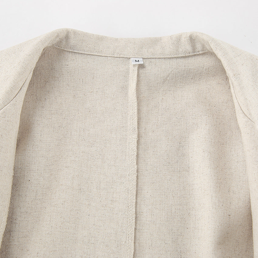 Belted linen midi shirt dress - View 17 | Clistos