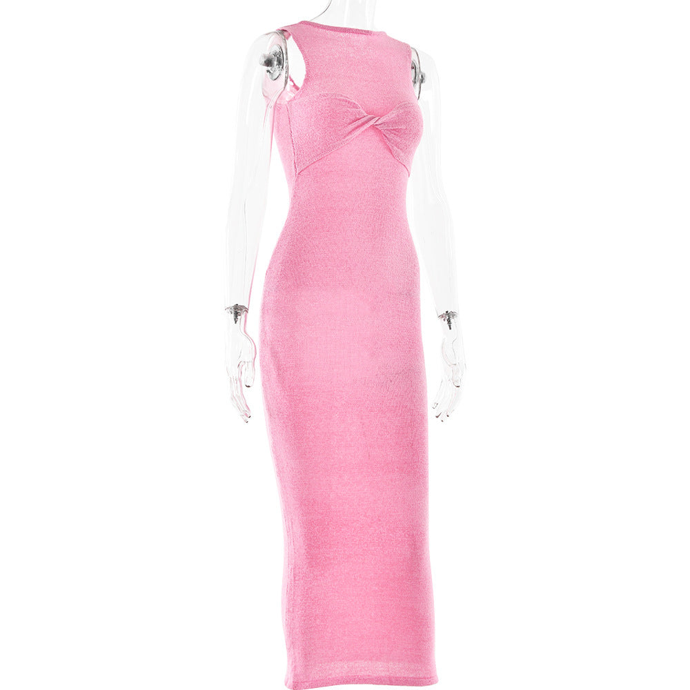 Clistos Twisted Bust Bodycon Maxi Dress - View 7 | Clistos