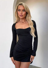 Clistos Celeste Ruched Sweetheart Mini Dress - View 7 | Clistos