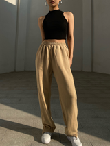 Clistos Ribbed Knit Mock Neck Crop Top - View 10 | Clistos