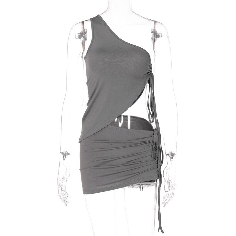 Clistos one shoulder cutout mini dress - View 7 | Clistos