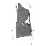 Clistos one shoulder cutout mini dress - View 7 | Clistos