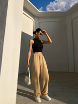 Clistos Ribbed Knit Mock Neck Crop Top - View 9 | Clistos