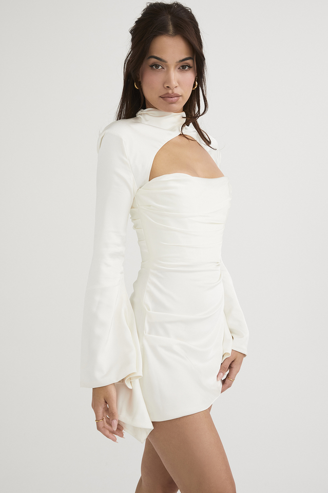 Clistos Toira Ruched Halter Mini Dress - View 7 | Clistos