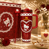 Stanley Sweetheart Tumbler 40oz Hello Kitty inspired pink leopard print with matching gift box - View 2 | Clistos