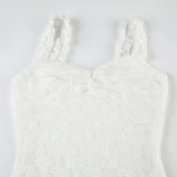 Off-shoulder white lace fishtail maxi dress - View 6 | Clistos