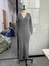 Ribbed knit maxi cardigan dress - View 15 | Clistos