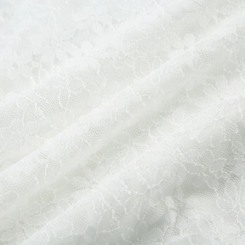 Off-shoulder white lace fishtail maxi dress - View 12 | Clistos
