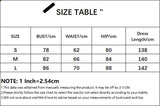 size chart for a white lace dress