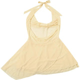 Clistos women's halter V-neck ruffled backless mini dress - View 11 | Clistos
